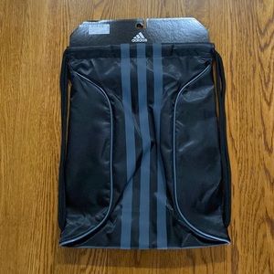 NWT Adidas Black Stripe Drawstring Bag